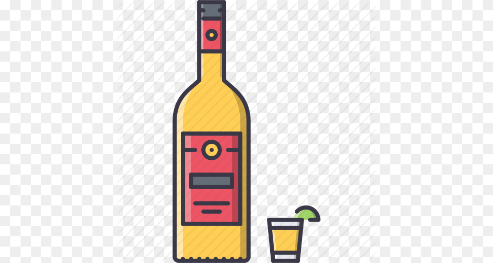 Alcohol Bar Club Glass Lime Party Tequila Icon, Beverage, Bottle, Liquor, Wine Free Png