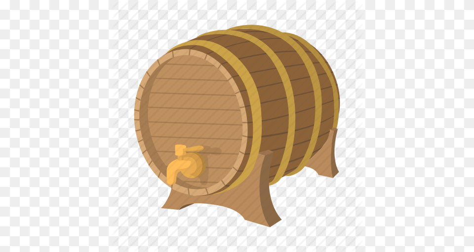 Alcohol Barrel Beer Cartoon Container Drink Storage Icon, Keg Free Transparent Png