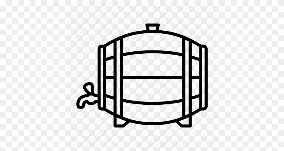 Alcohol Barrel Beer Cask Keg Wine Wood Icon, Architecture, Building, Factory Free Png Download