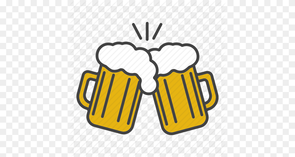 Alcohol Beer Beer Mug Cheers Ele Glass Toast Icon, Beverage, Cup, Lager, Bulldozer Free Png Download