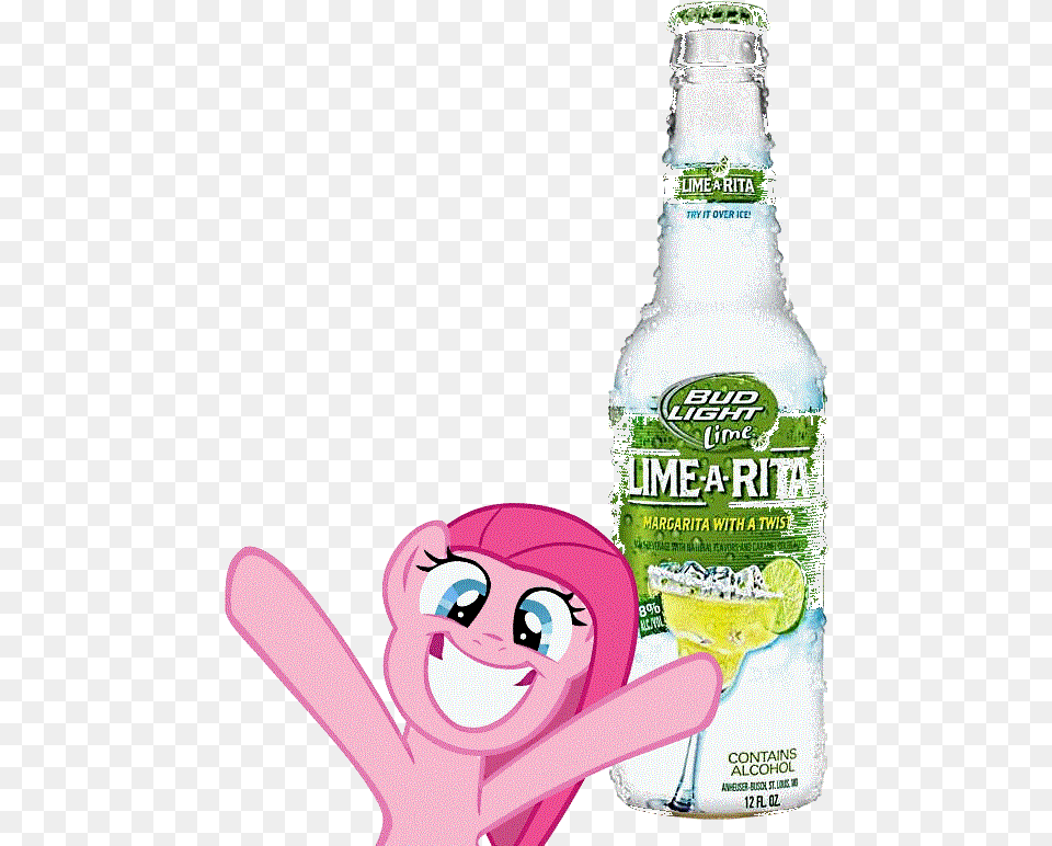 Alcohol Beer Pinkamena Diane Pie Pinkie Pie Safe Bud Light Lime A Rita, Beverage, Bottle, Beer Bottle, Liquor Png Image