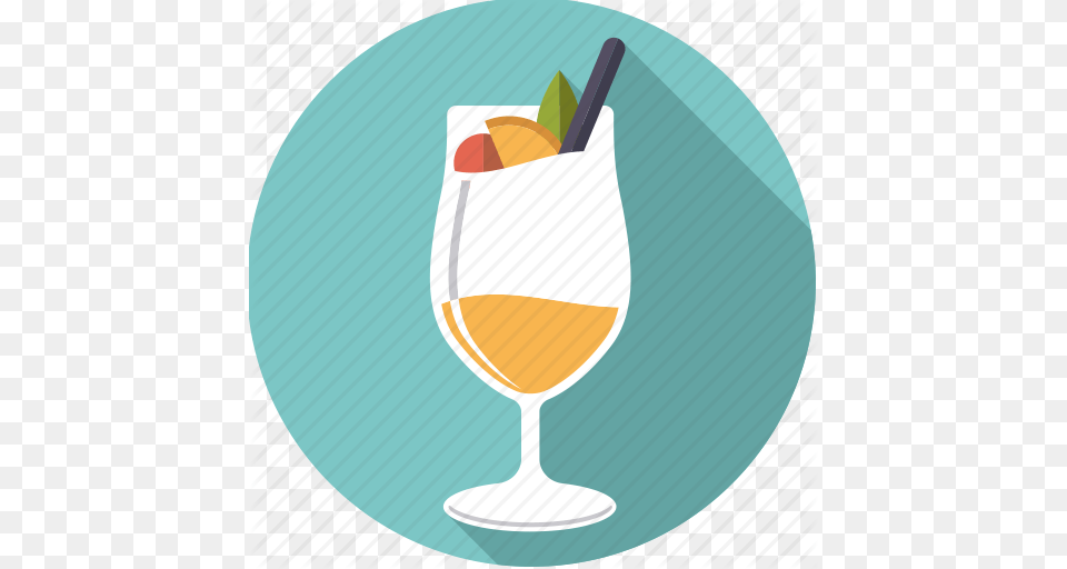 Alcohol Beverage Cocktail Drink Glass Pina Colada Pineapple Icon, Juice, Disk Free Png