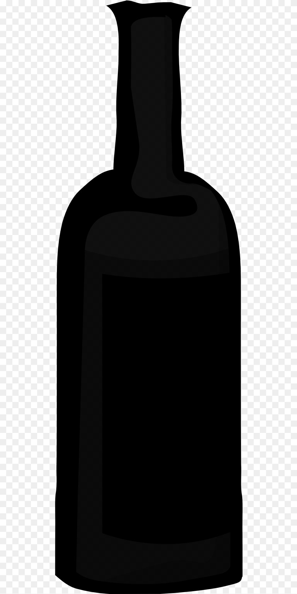Alcohol Bottle Clip Art Illustration, Gray Free Png