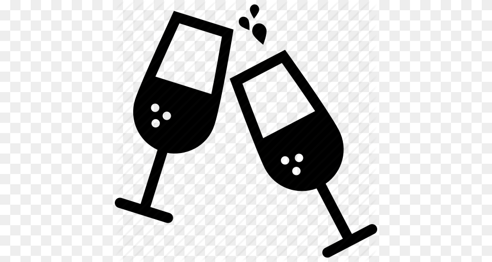 Alcohol Celebration Champagne Drinks Glasses Icon, Beverage, Glass, Liquor, Wine Free Png