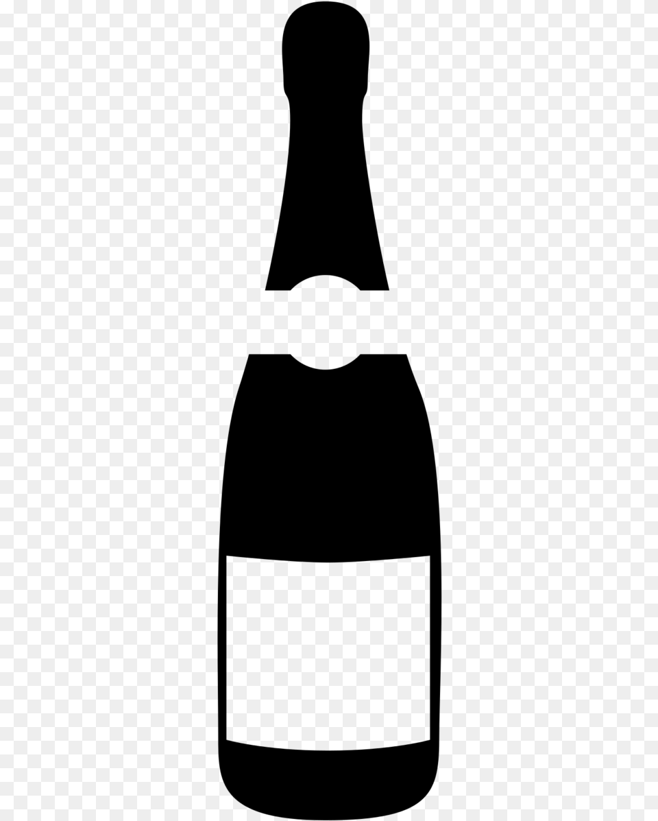 Alcohol Clipart Beer Champaign Bottle Icon, Gray Png Image
