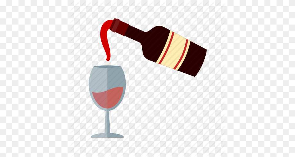 Alcohol Drink Glass Pouring Red Restaurant Wine Icon, Beverage, Liquor, Red Wine, Wine Glass Png Image
