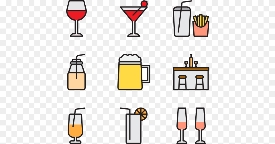 Alcohol Icon Packs Svg Psd Drink, Glass, Beverage, Cutlery Free Png