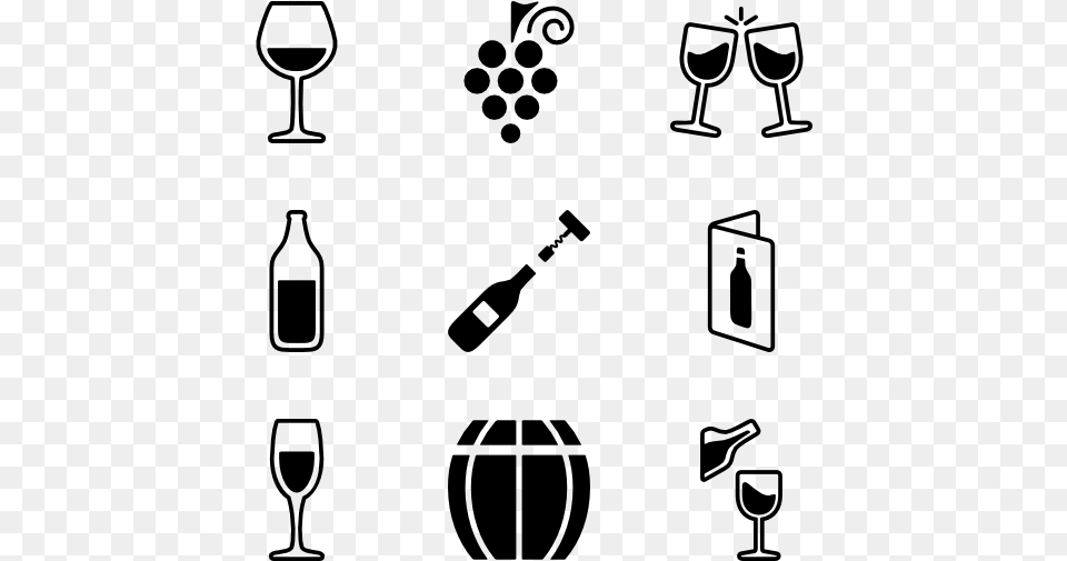 Alcohol Icons Vector Wine Icon, Gray Free Png