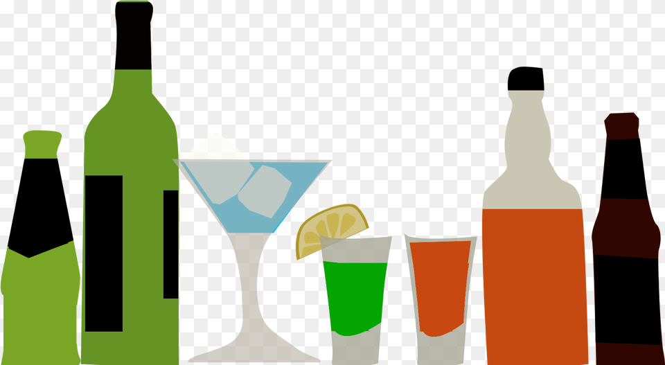 Alcohol Vector Booze Vector, Glass, Beverage, Bottle, Cocktail Free Png