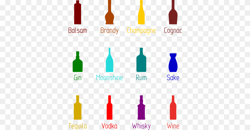 Alcoholic Drinks Set, Bottle Free Png