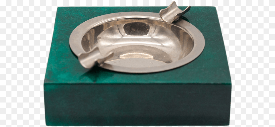 Aldo Tura Green And Silver Ashtray Lid Free Transparent Png
