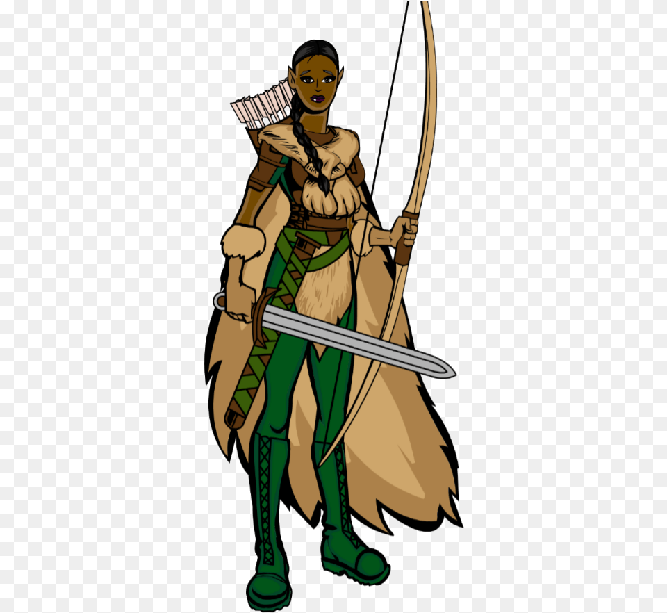 Aldrie The Wood Elf Ranger Rpg Character Model, Adult, Person, Man, Male Png