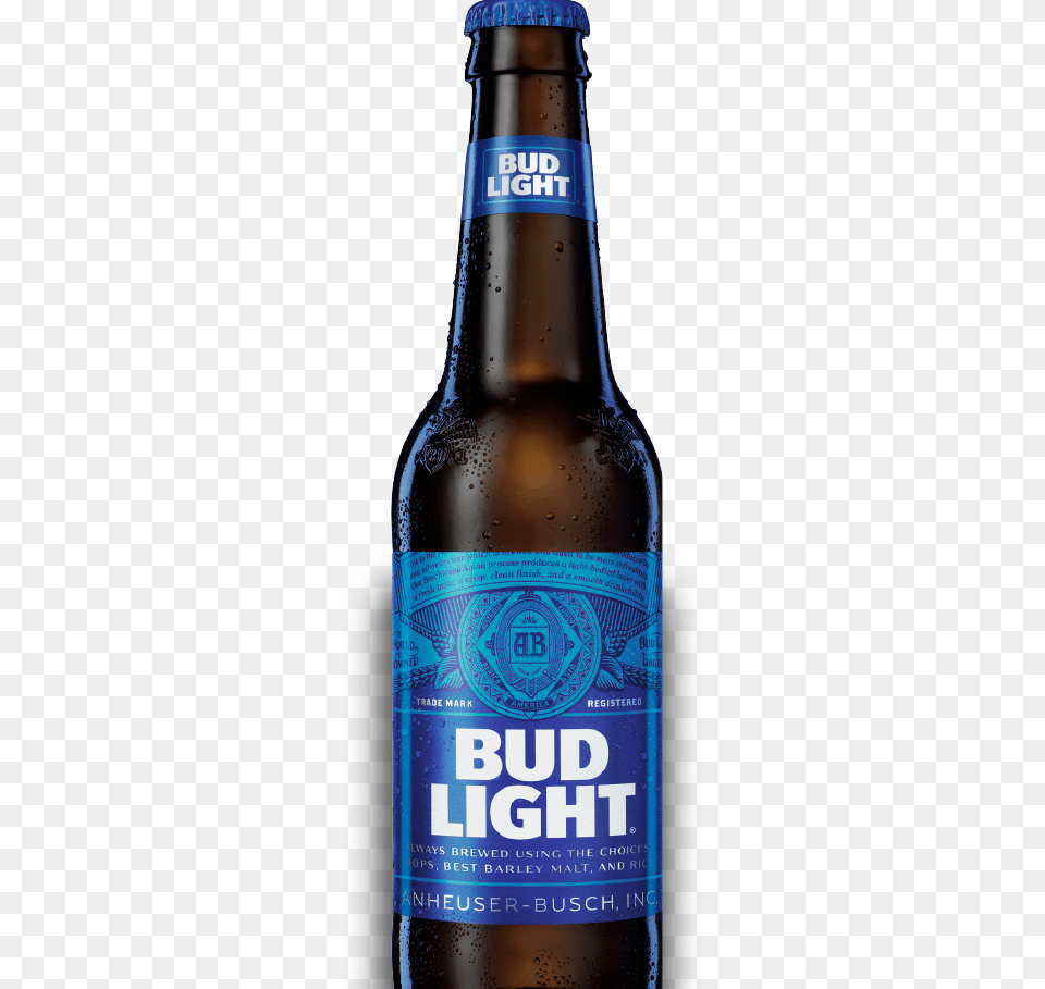 Ale Transparent Bud Light Bottle, Alcohol, Beer, Beer Bottle, Beverage Png