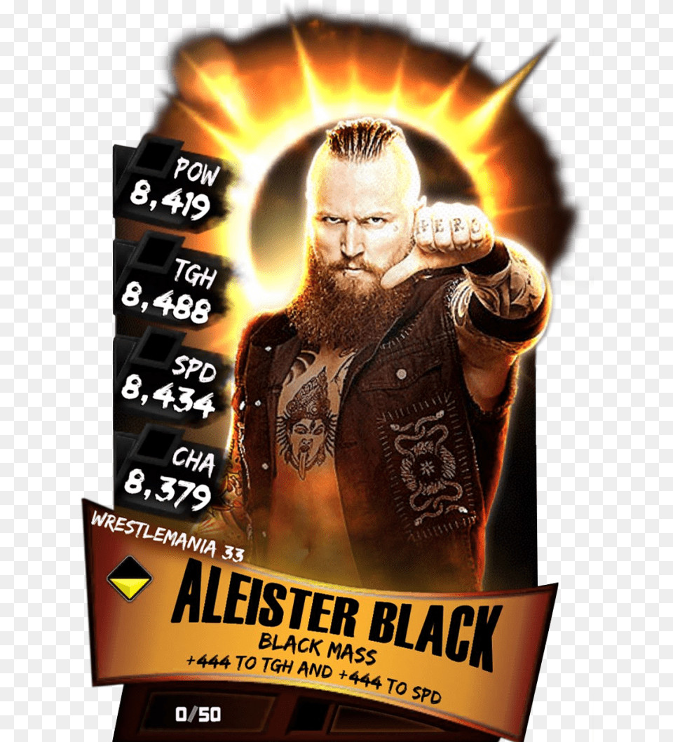Aleister Black Wwe Supercard, Advertisement, Poster, Adult, Person Free Png