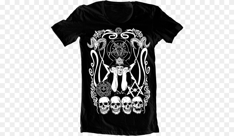 Aleister Crowley Tribute Shirt Bring Me The Horizon Wolf Bones, Clothing, T-shirt, Person, Face Free Transparent Png