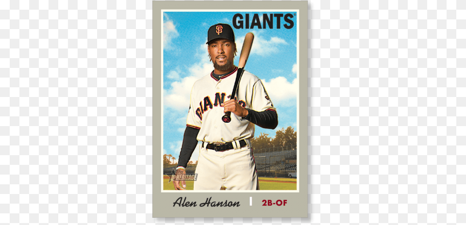 Alen Hanson 2019 Heritage Baseball Base Poster Baseball Player, Team Sport, Team, Sport, Person Png