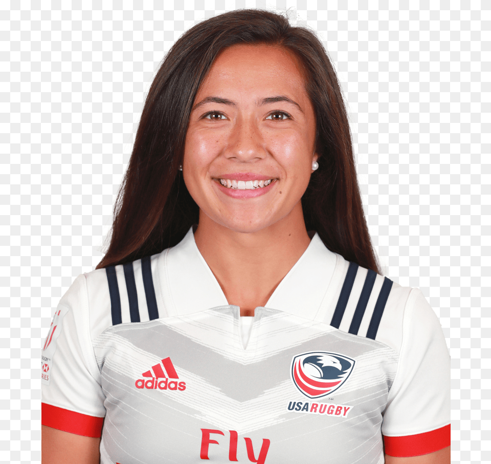 Alena Olsen Usa Rugby, Woman, Smile, Shirt, Person Png Image