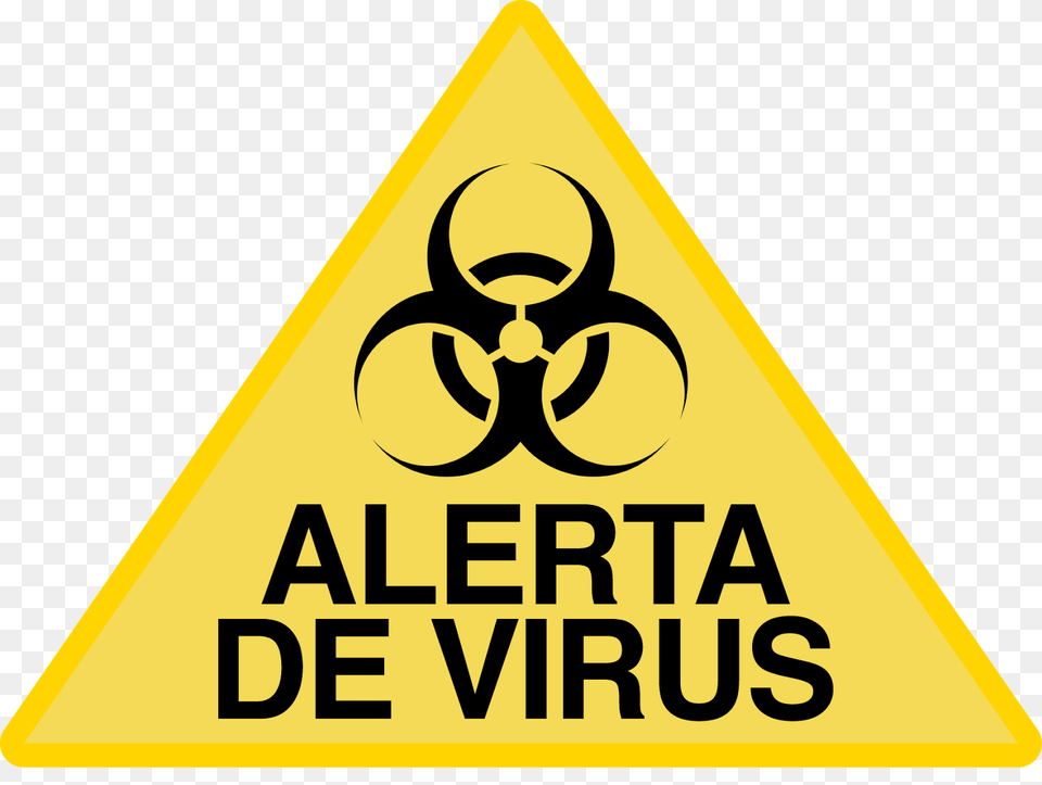 Alerta De Virus Transparent, Sign, Symbol, Road Sign Png Image