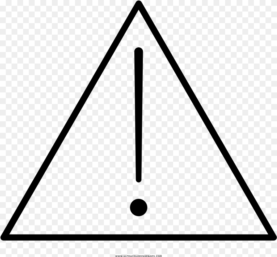 Alerta Pgina Para Colorear Triangle, Gray Png