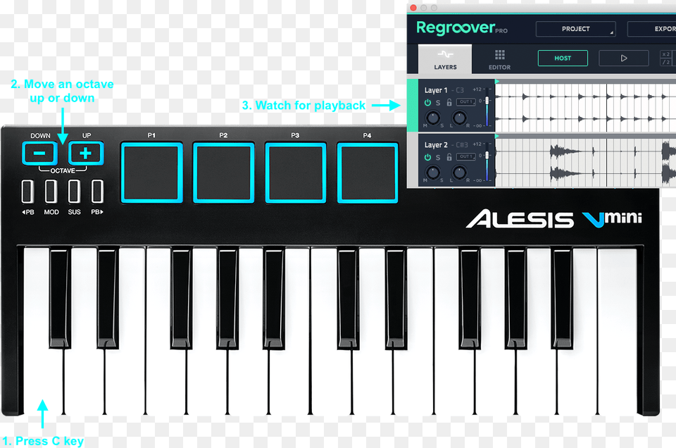 Alesis V Midi, Keyboard, Musical Instrument, Piano Free Png Download