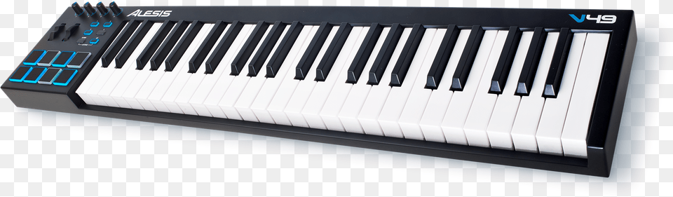 Alesis V49 49 Key Usbmidi Keyboard Controller Weighted 49 Key Controller, Musical Instrument, Piano Free Png Download