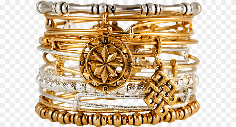 Alex And Ani Classic Mixed Charms Bangles Alex And Ani, Accessories, Jewelry, Ornament, Gold Free Png