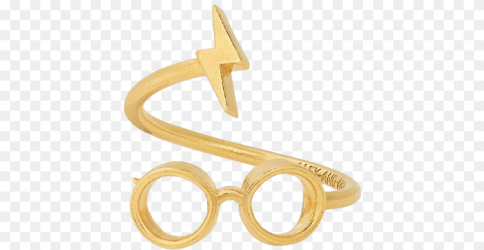 Alex And Ani Harry Potter Glasses Ring Wrap Gold Plated Harry Potter Ring, Accessories, Earring, Jewelry, Goggles Free Png Download