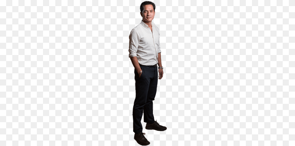 Alex Tan Chinese Man Standing, Sleeve, Shirt, Person, Pants Png Image