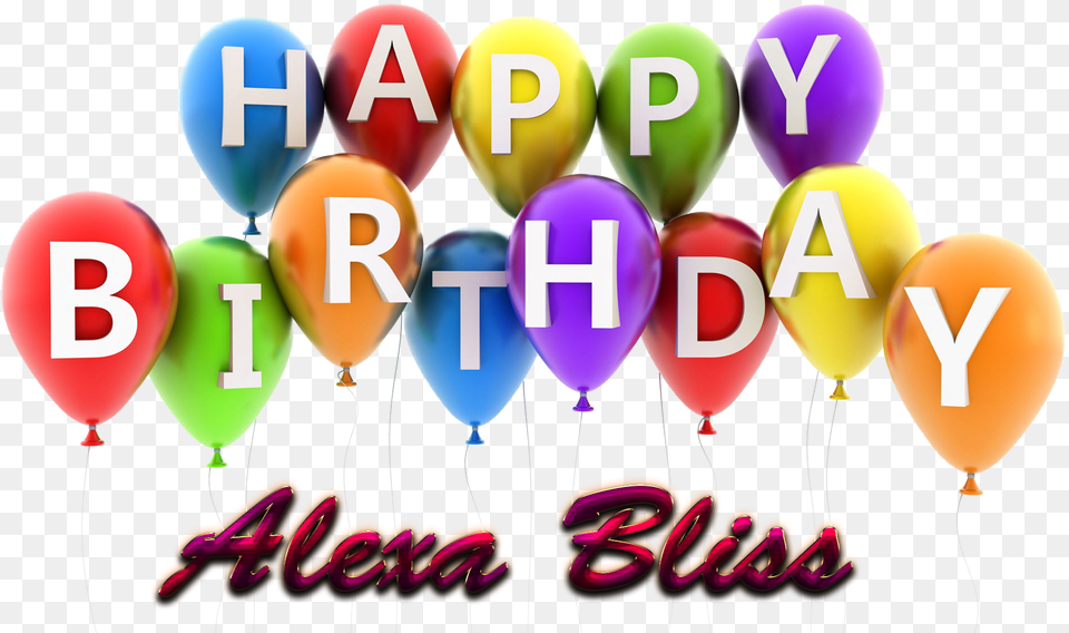Alexa Bliss Happy Birthday Balloons Name Happy Birthday Alexa Bliss, Balloon, People, Person Free Png