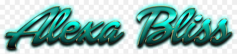 Alexa Bliss Name Logo Calligraphy, Turquoise, Coil, Spiral, Accessories Free Png Download