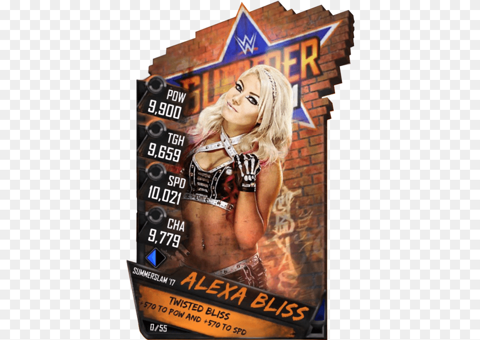 Alexa Bliss Wwe Supercard, Advertisement, Poster, Adult, Person Free Transparent Png