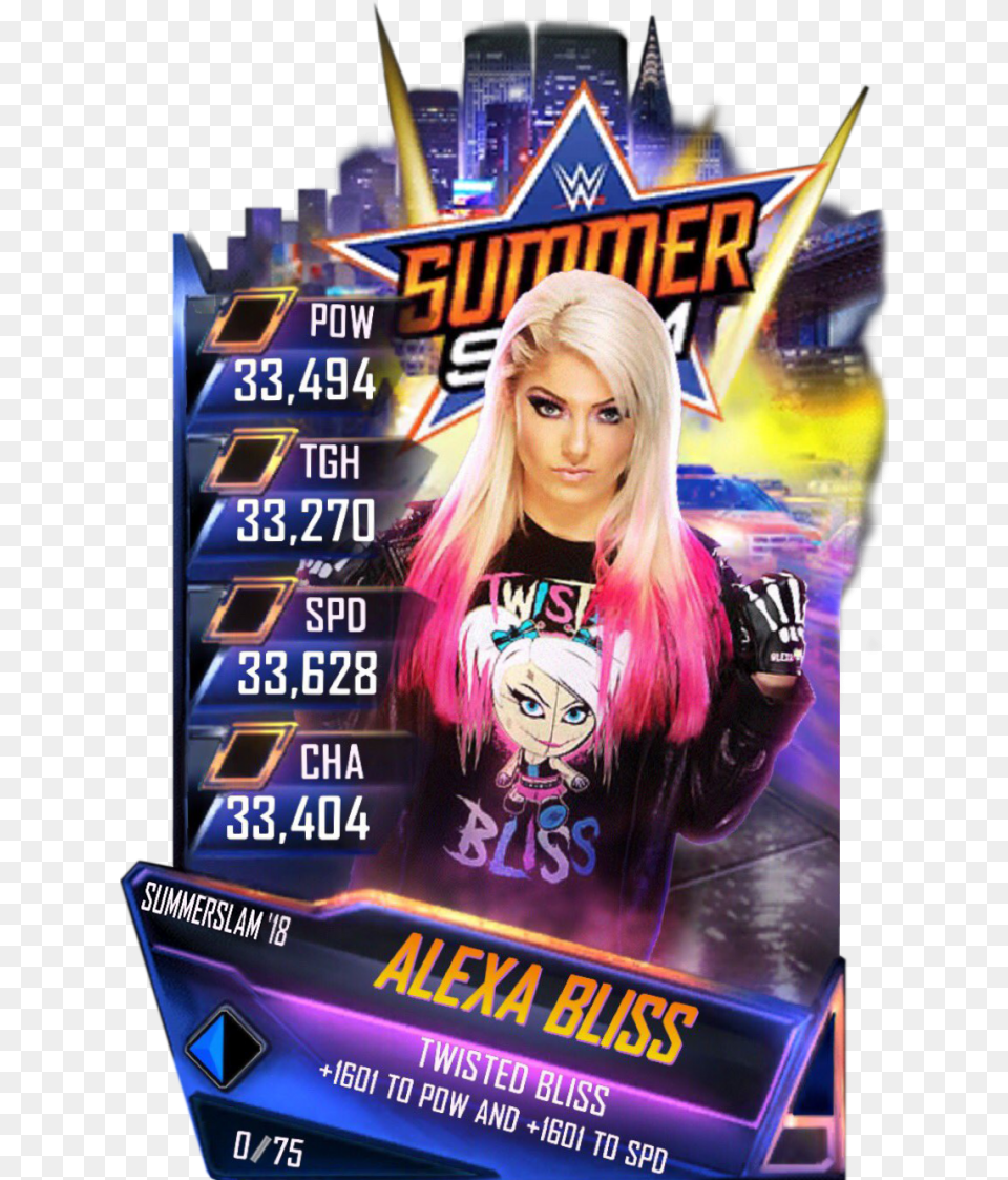 Alexabliss S4 21 Summerslam18 Wwe Supercard Summerslam, Advertisement, Poster, Adult, Female Free Png Download