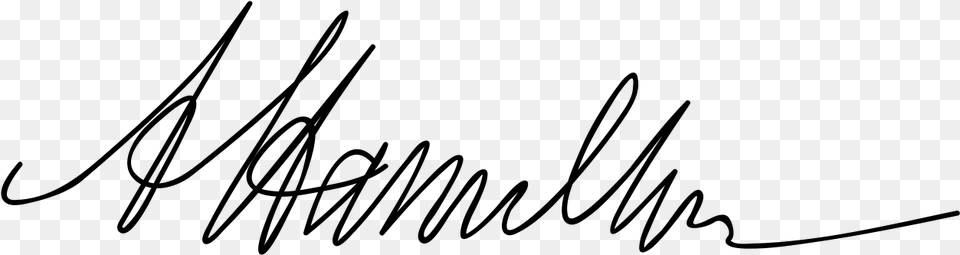 Alexander Hamilton Signature Transparent, Gray Free Png