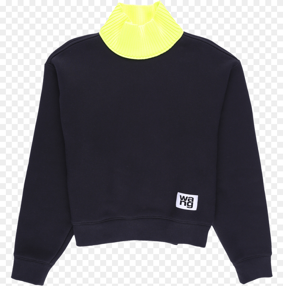 Alexander Wang Dense Fleece Turtleneck, Clothing, Knitwear, Sweater, Sweatshirt Free Png