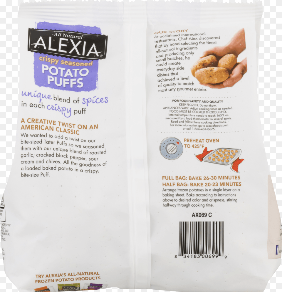 Alexia Potato Puffs Ingredients, Food, Book, Publication, Bread Free Transparent Png