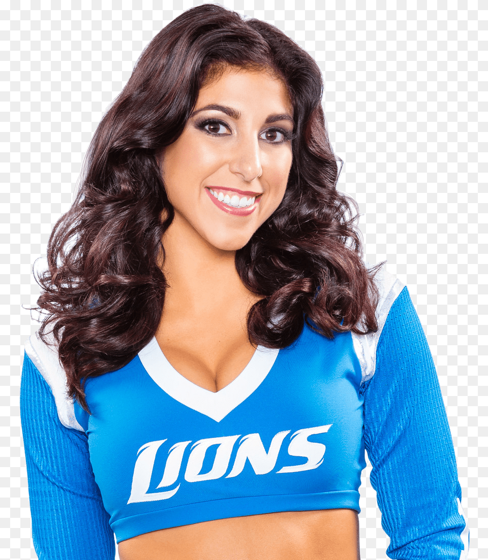 Alexis Detroit Lions Cheerleader, Adult, Person, Woman, Head Png Image