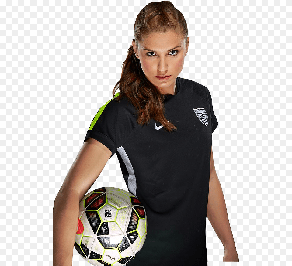 Alexmorgan Alex Morgan Soccer Player Freetoedit, Ball, Clothing, T-shirt, Football Free Png Download