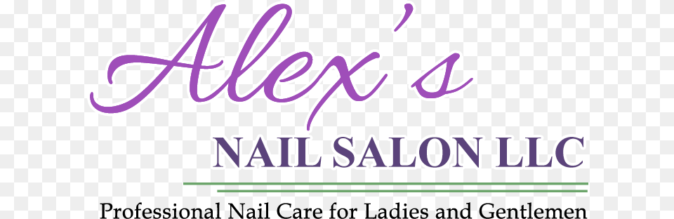 Alexs Nail Salon In New Iberia Horizontal, Purple, Text Png