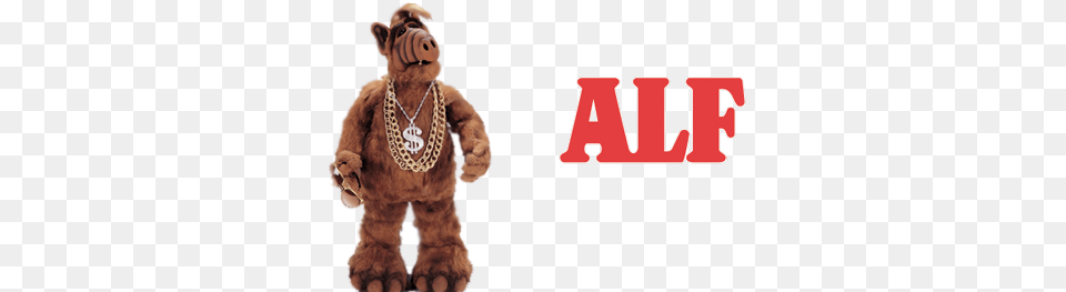 Alf Tv Show Image With Logo And Character Alf, Teddy Bear, Toy, Accessories, Jewelry Free Transparent Png
