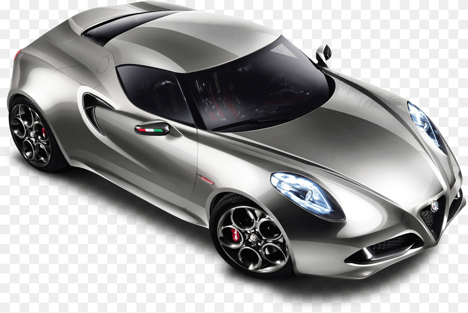 Alfa Romeo 4c Silber, Car, Vehicle, Transportation, Sports Car Png