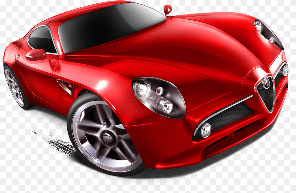 Alfa Romeo Red Hot Wheel Car Red Hot Wheel Car, Vehicle, Coupe, Machine, Transportation Png