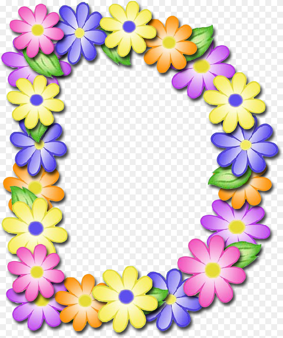 Alfabeto De Primavera Letras Em Muito Lindo Letras D Flower Letter, Accessories, Flower Arrangement, Plant, Daisy Png