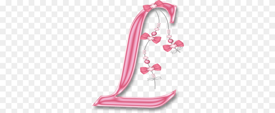 Alfabeto Decorativo Rosas Em Letra L Rosa, Accessories, Earring, Jewelry, Flower Free Png Download