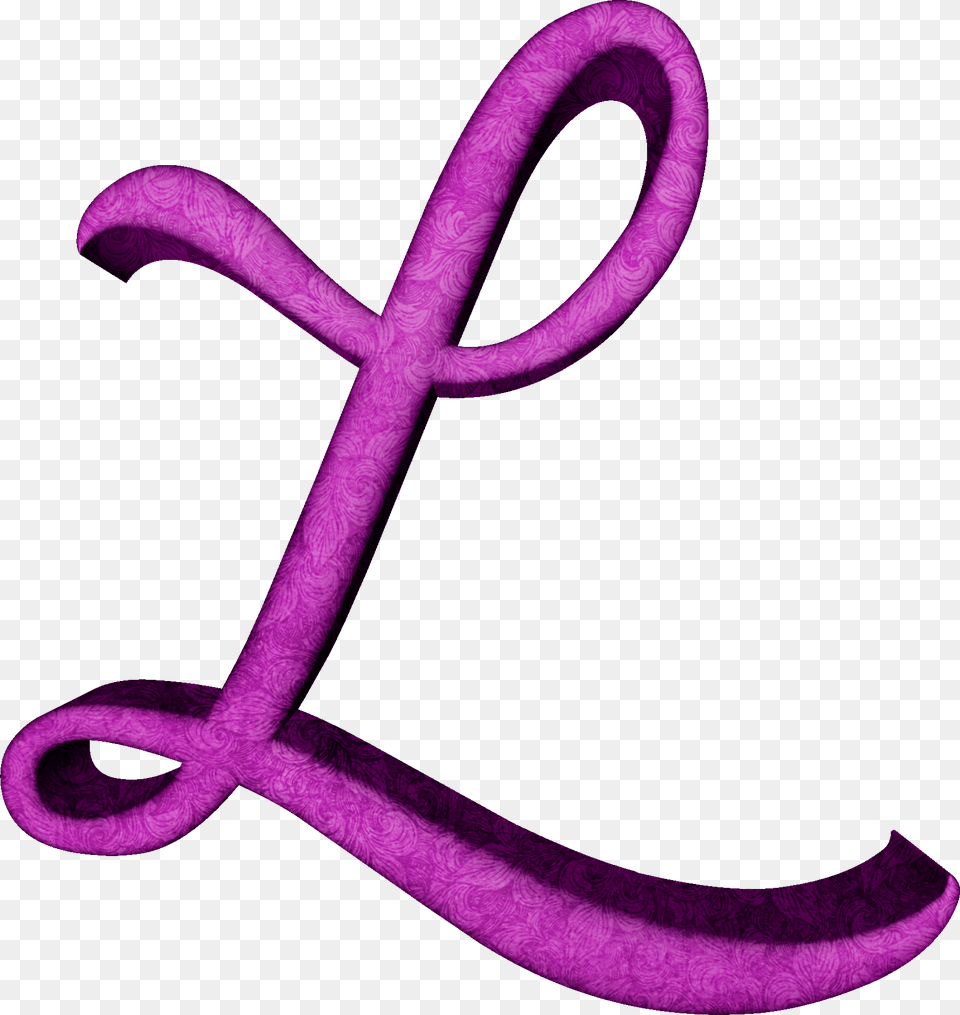 Alfabeto Estampado De Hojas En Fucsial Modelos De Letras Letra L Fucsia, Purple, Bow, Weapon Free Png Download