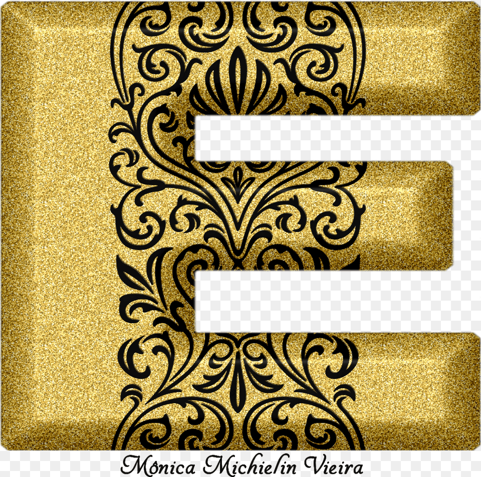 Alfabeto Glitter Dourado Com Ornamentos Glitter Transparent Alfabeto Glitter Dourado, Art, Floral Design, Graphics, Pattern Png Image