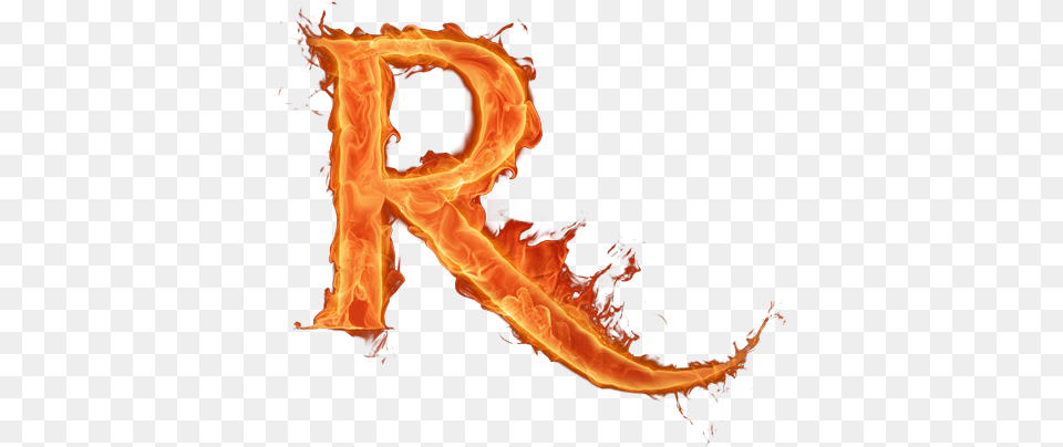 Alfabeto Hecho Con Fuego Letter R Fire, Flame, Bonfire, Pattern Png Image