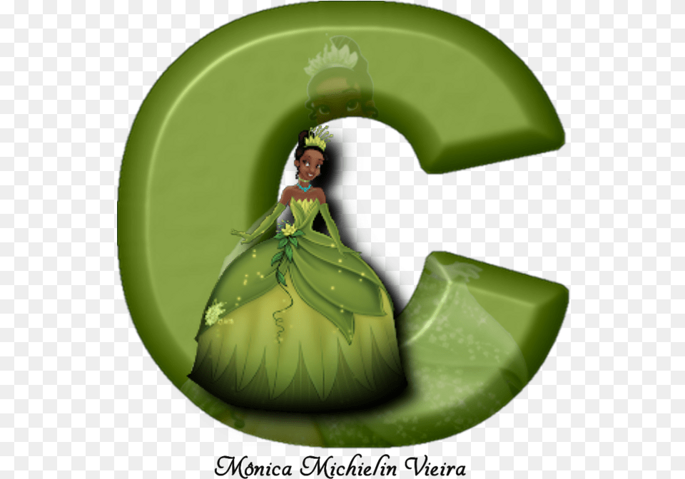 Alfabeto Princesa Tiana Disney Illustration, Green, Adult, Bride, Female Free Png Download