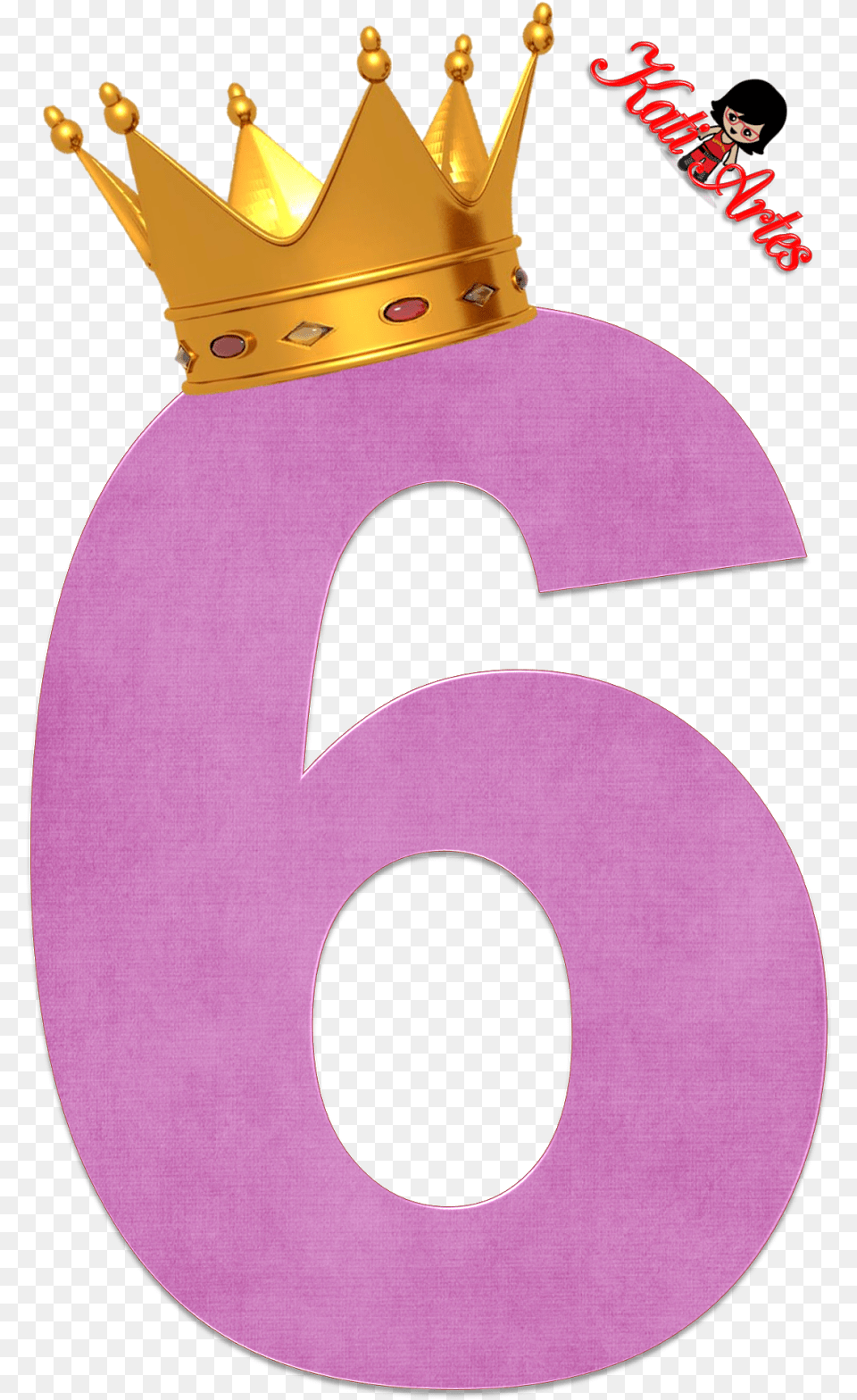 Alfabetos De Nmeros Violeta Claro Con Coronas Numero 6 Princesa Sofia, Accessories, Jewelry, Symbol, Text Png