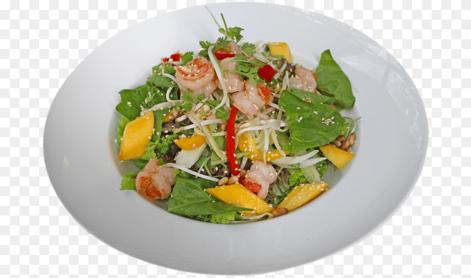 Alfhcm Thai Prawn Salad Caesar Salad, Food, Food Presentation, Plate Free Png