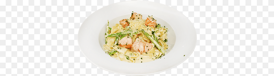 Alfhn Salmon Spaghetti Fettuccine, Food, Meal, Plate, Dish Free Png Download